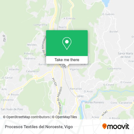 Procesos Textiles del Noroeste map
