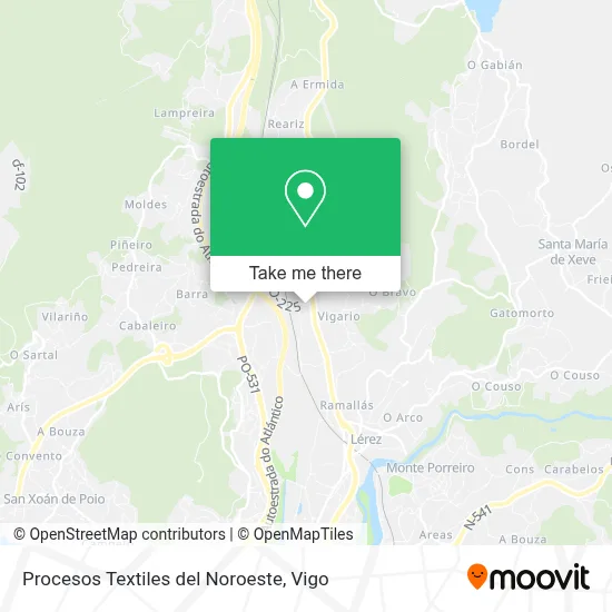 Procesos Textiles del Noroeste map