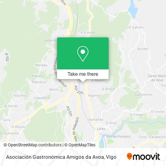 Asociación Gastronómica Amigos da Avoa map