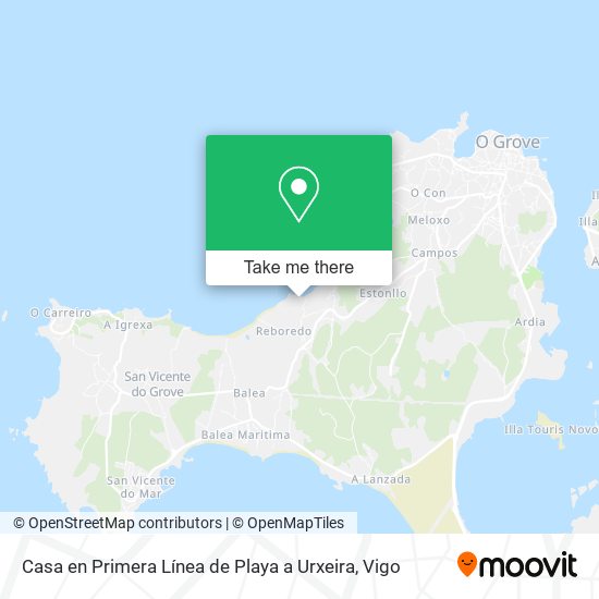 Casa en Primera Línea de Playa a Urxeira map
