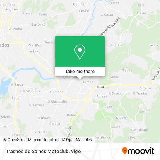 Trasnos do Salnés Motoclub map