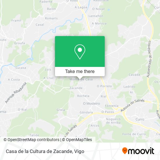 Casa de la Cultura de Zacande map