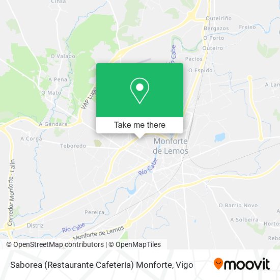 Saborea (Restaurante Cafetería) Monforte map
