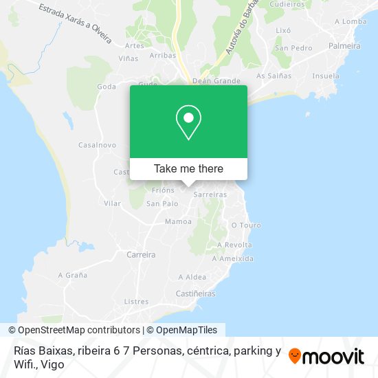 Rías Baixas, ribeira 6 7 Personas, céntrica, parking y Wifi. map