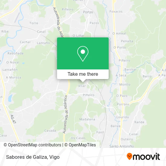 Sabores de Galiza map