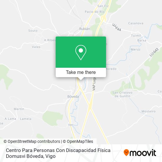 Centro Para Personas Con Discapacidad Física Domusvi Bóveda map