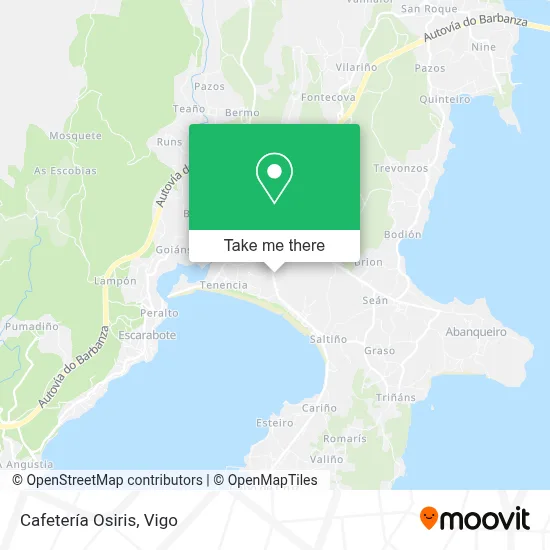 Cafetería Osiris map