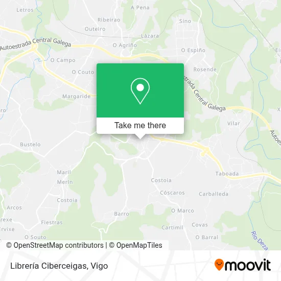 Librería Ciberceigas map