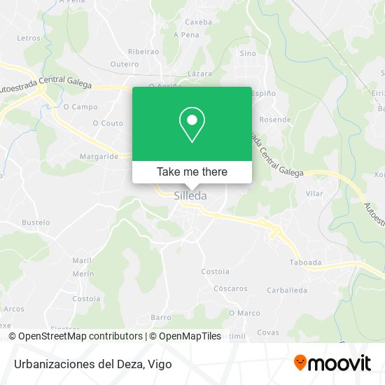 mapa Urbanizaciones del Deza