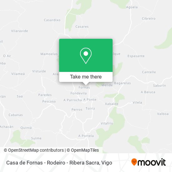 mapa Casa de Fornas - Rodeiro - Ribera Sacra