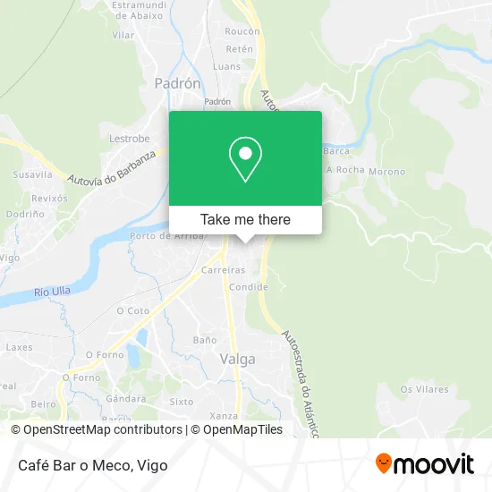 Café Bar o Meco map