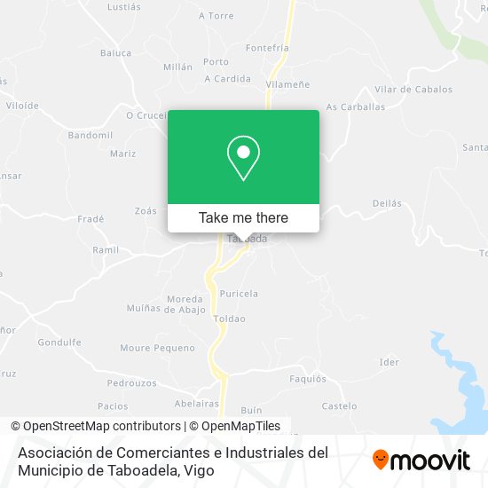 Asociación de Comerciantes e Industriales del Municipio de Taboadela map