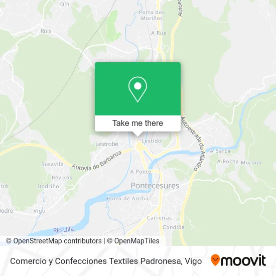 Comercio y Confecciones Textiles Padronesa map