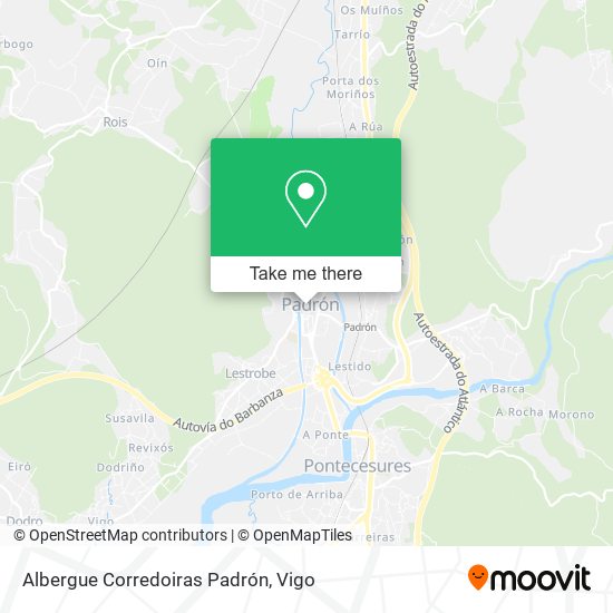 Albergue Corredoiras Padrón map