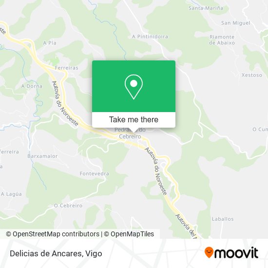 Delicias de Ancares map