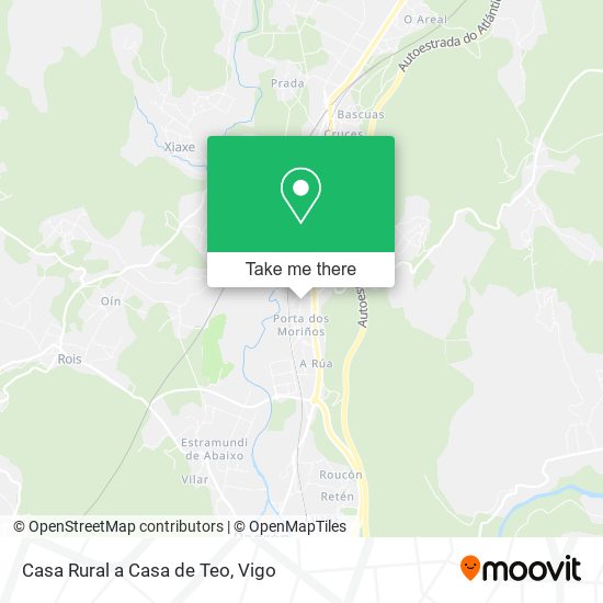 Casa Rural a Casa de Teo map