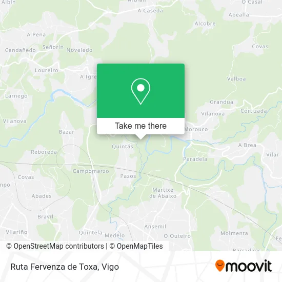 Ruta Fervenza de Toxa map