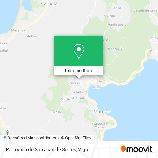 Parroquia de San Juan de Serres map