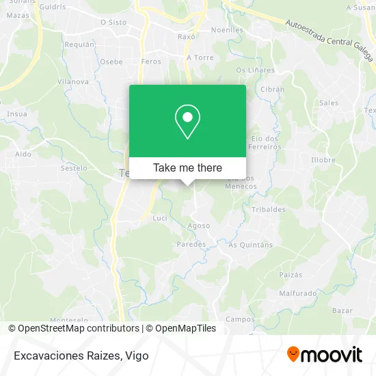 Excavaciones Raizes map