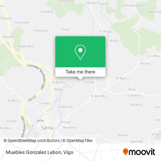 Muebles González Lebon map