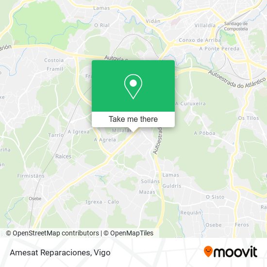 Amesat Reparaciones map