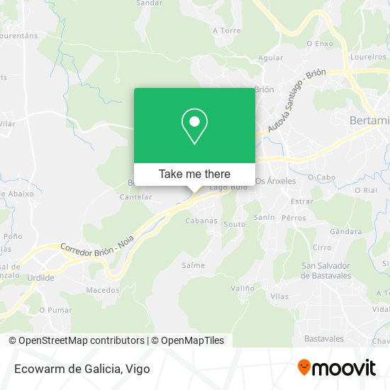 Ecowarm de Galicia map