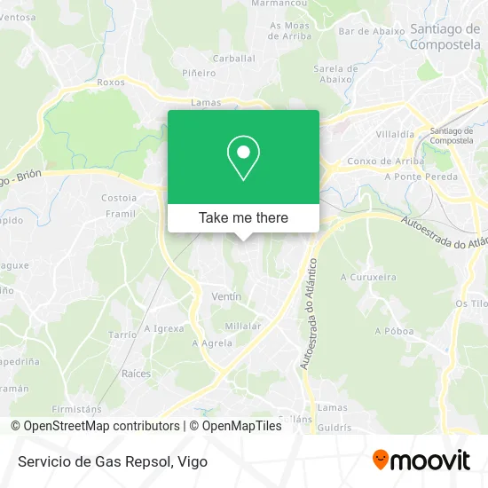 Servicio de Gas Repsol map