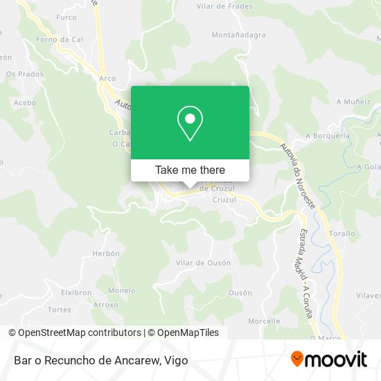 Bar o Recuncho de Ancarew map