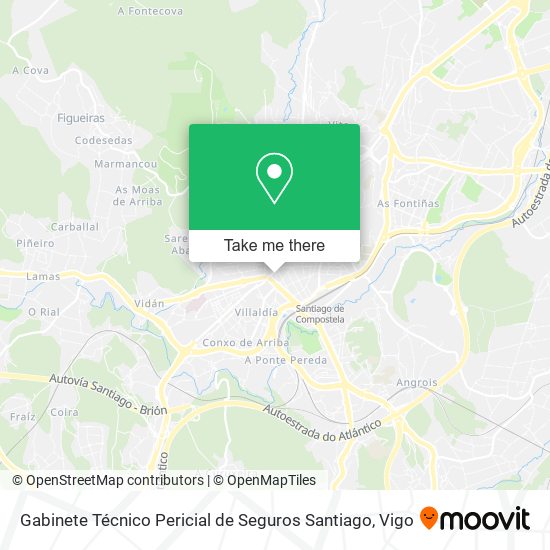 Gabinete Técnico Pericial de Seguros Santiago map