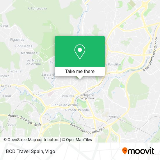 BCD Travel Spain map