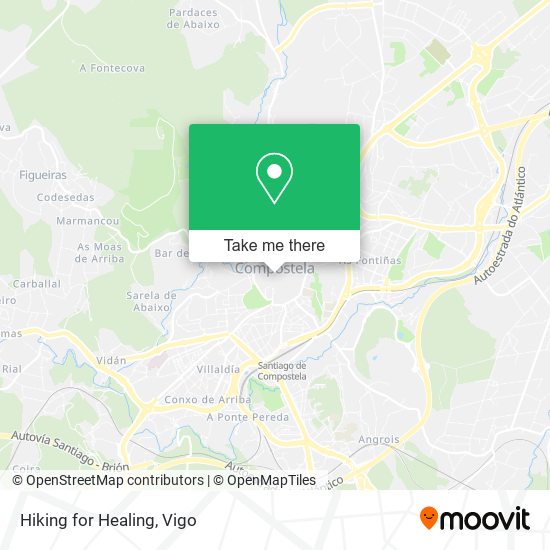 Hiking for Healing map