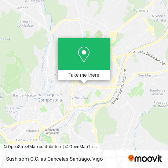 Sushisom C.C. as Cancelas Santiago map