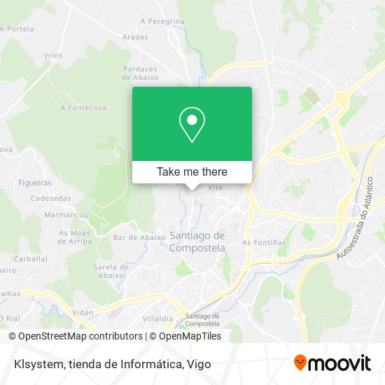 mapa Klsystem, tienda de Informática