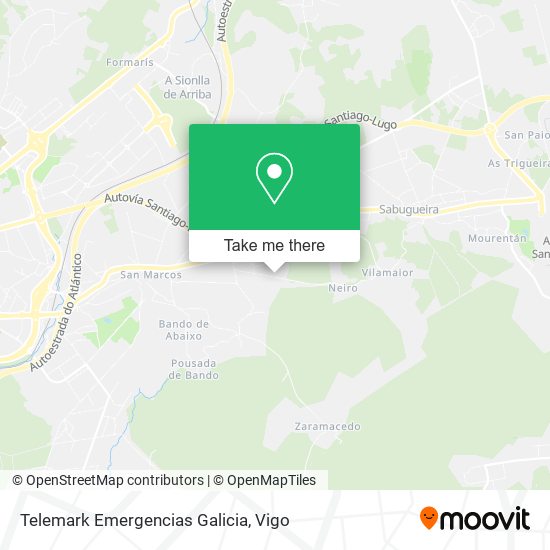 Telemark Emergencias Galicia map