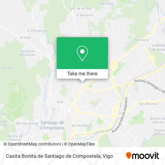 Casita Bonita de Santiago de Compostela map