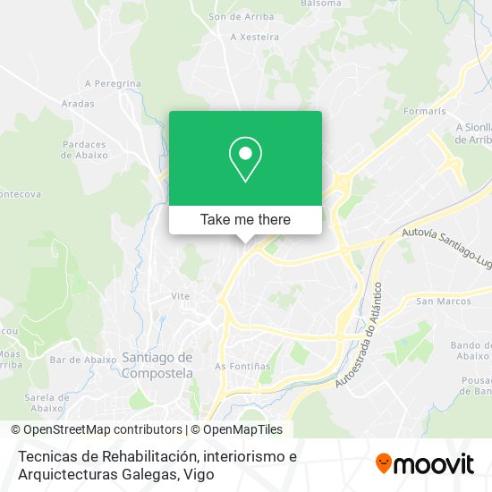 Tecnicas de Rehabilitación, interiorismo e Arquictecturas Galegas map