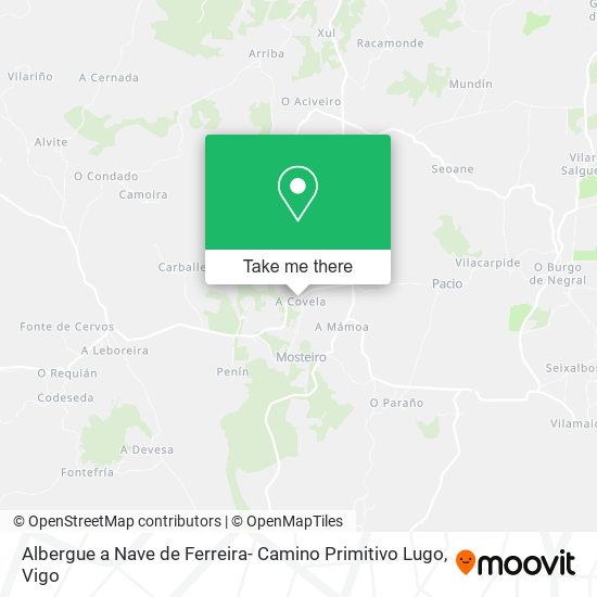 Albergue a Nave de Ferreira- Camino Primitivo Lugo map