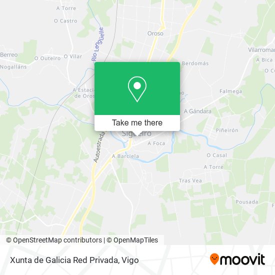 Xunta de Galicia Red Privada map