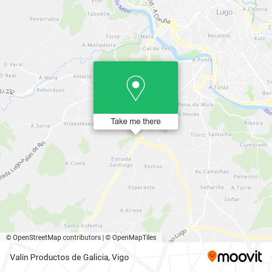 mapa Valín Productos de Galicia