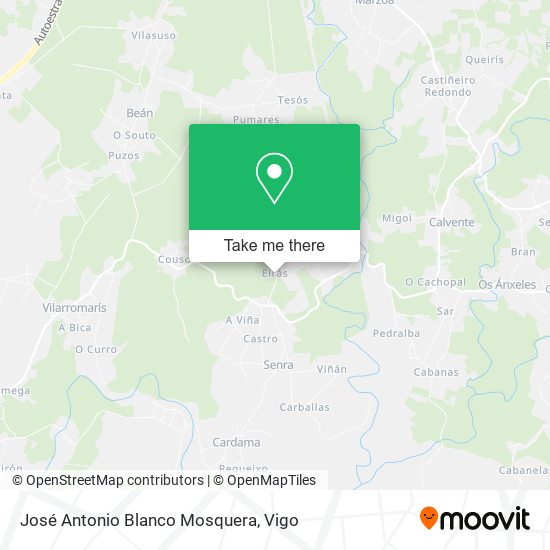 José Antonio Blanco Mosquera map
