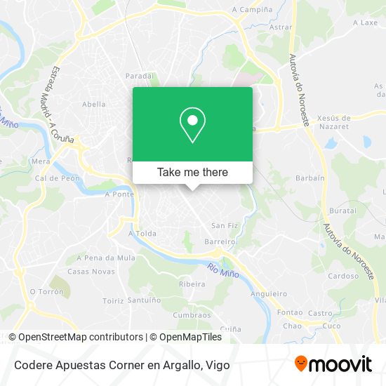 Codere Apuestas Corner en Argallo map