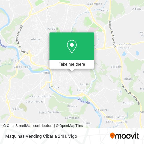 Maquinas Vending Cibaria 24H map