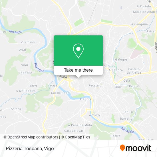 Pizzería Toscana map