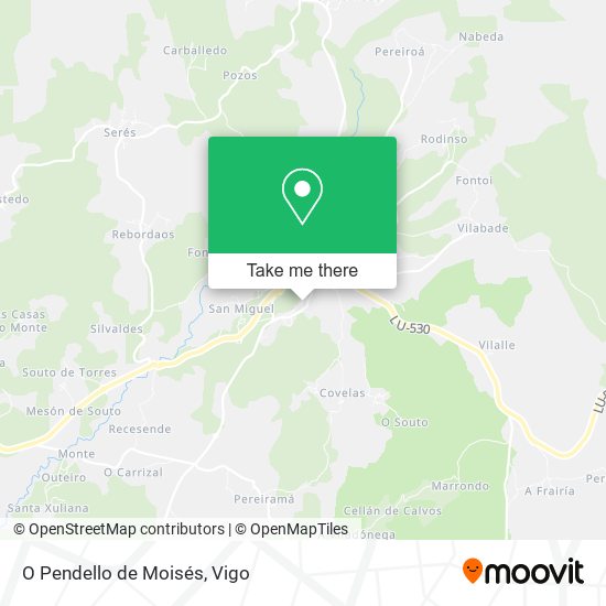 O Pendello de Moisés map