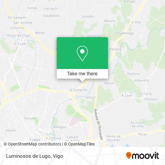 Luminosos de Lugo map