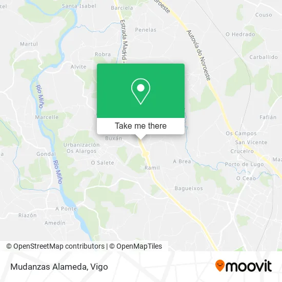 Mudanzas Alameda map