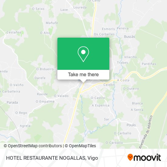 HOTEL RESTAURANTE NOGALLAS map