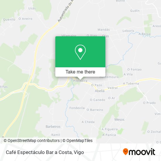 Café Espectáculo Bar a Costa map