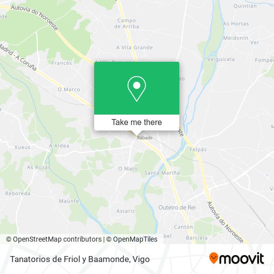 Tanatorios de Friol y Baamonde map