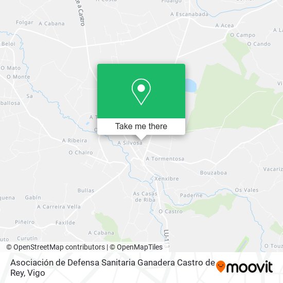 Asociación de Defensa Sanitaria Ganadera Castro de Rey map